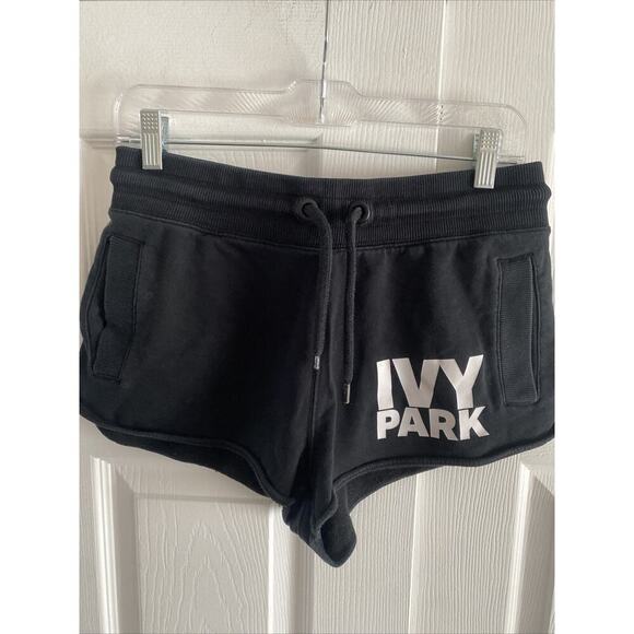 Ivy‎ Park Women's Small Black Shorty Shorts Spell Out Shorts - Picture 2 of 5